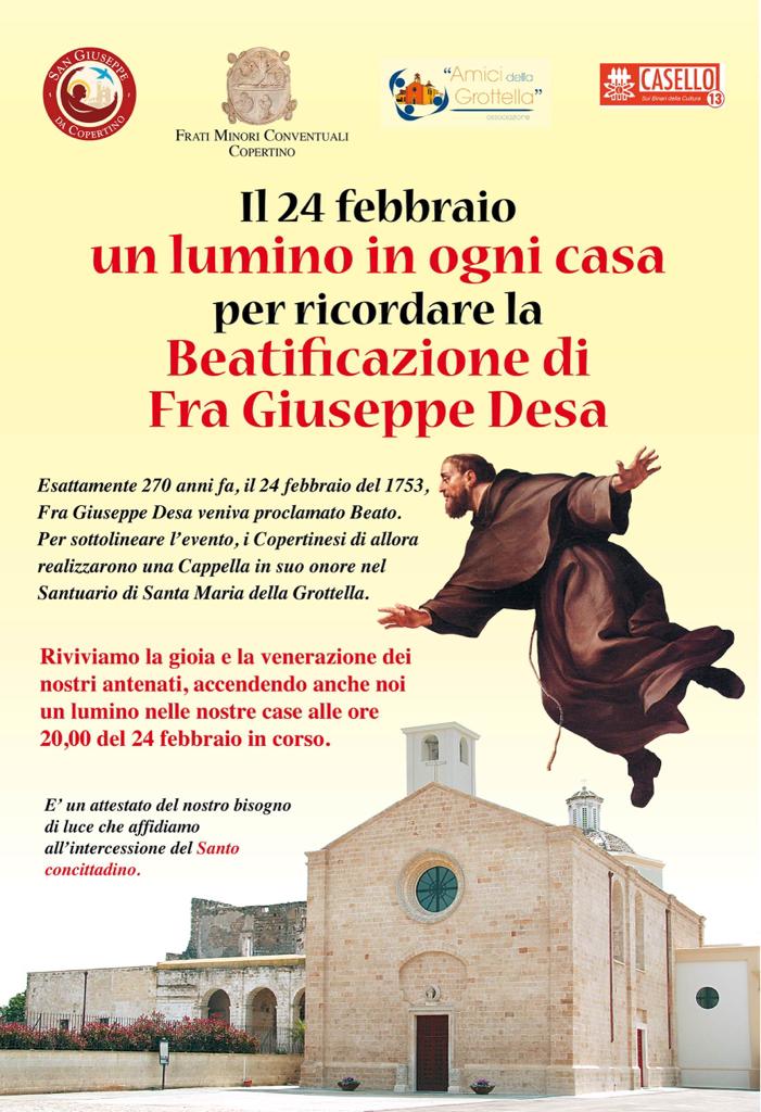 locandina memoria Beatificazione fra Giuseppe Desa 24 febbraio 2023