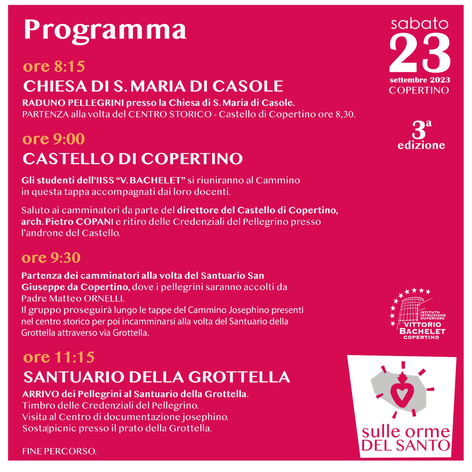 programma - sulle orme del Santo 3^ Edizione