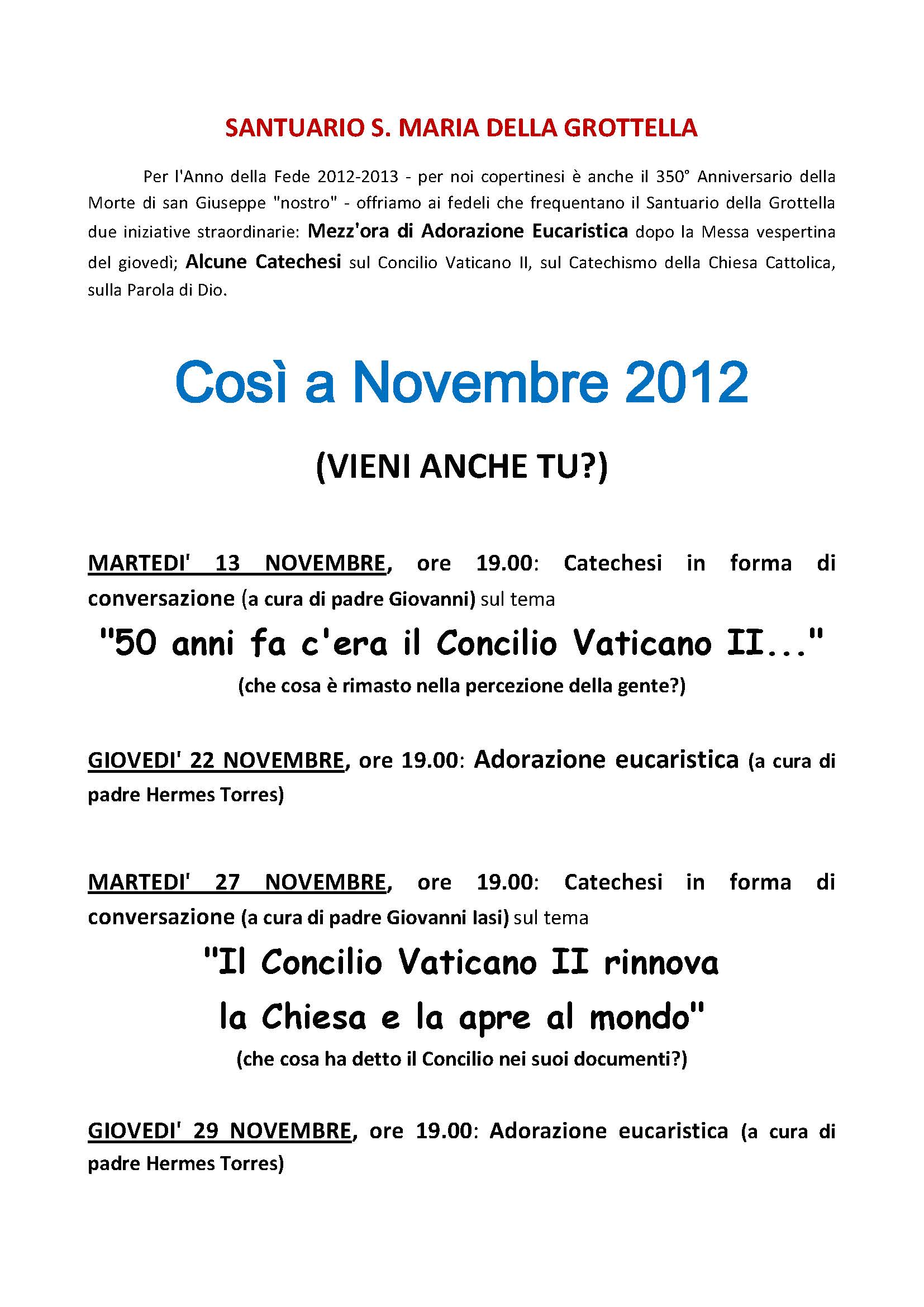 locandina iniziative novembre 2012